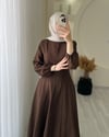NAZENDE ELBİSE KAHVE