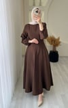 NAZENDE ELBİSE KAHVE
