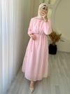 NAZLI ELBİSE  PEMBE