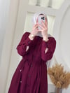 NEHİR ELBİSE  BORDO