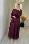 NERMİN ETEKLİ TAKIM BORDO
