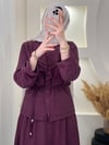 NERMİN ETEKLİ TAKIM BORDO