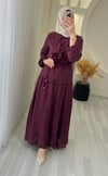 NERMİN ETEKLİ TAKIM BORDO