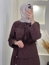 NERMİN ETEKLİ TAKIM KAHVE
