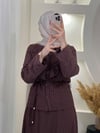 NERMİN ETEKLİ TAKIM KAHVE