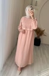 NİSA ELBİSE PUDRA PEMBE