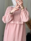 NİSA ELBİSE PUDRA PEMBE