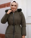 NOVA KUMAŞ ASTARLI KAPİTONE MONT KISA YESİL