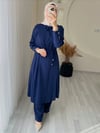 SAHRA TUNİK PANTOLONLU TAKIM  LACİVERT
