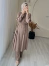 SAHRA TUNİK PANTOLONLU TAKIM  VİZON