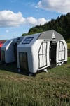 Space Capsule Inflatable Tent | Gray | 16 m² | 12–14 Person | 4-Season Air Cabin Tent