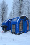 Space Capsule Inflatable Tent | Blue | 16 m² | 12–14 Person | 4-Season