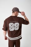 88 Zincir Nakış Kahve Tshirt