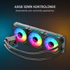 James Donkey Lugis JDC360 ARGB 360mm Siyah Sıvı İşlemci Soğutucu AM5 ve LGA1700 Uyumlu