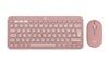 LOGITECH PEBBLE 2 SESSİZ KABLOSUZ TÜRKÇE Q KLAVYE VE MOUSE PEMBE 920-012247