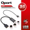 QPORT Q-DPX HDMI(M) TO DISPLAYPORT(F) ÇEVİRİCİ