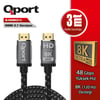QPORT Q-HDMI213 HDMI 2.1 8K V ALTIN UÇLU KBLO 3 MT