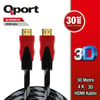 QPORT Q-HDMI30 HDMI 1.4 V ALTIN UÇLU KABLO 30 MT