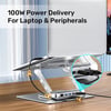 UNITEK 360D METAL 15.6” NOTEBOOK STAND VE 5in1 DOCKING STATION  (D1109B)