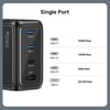 UNITEK REXO 140W 4 PORTLU AKILLI EKRANLI GAN SARJ CİHAZI  (P1132ABK01-EU)