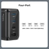 UNITEK REXO 140W 4 PORTLU AKILLI EKRANLI GAN SARJ CİHAZI  (P1132ABK01-EU)