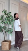Bağlama Detaylı Kahve Takım – Doğal & Trend Stil