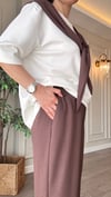 Bağlama Detaylı Kahve Takım – Doğal & Trend Stil