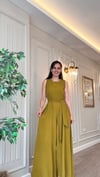 Olive Yeşil Tulum -İç göstermeyen Rahat Kalıp