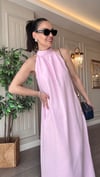 Pembe – Rahat Kalıp Yazlık Keten Elbise 