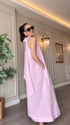 Pembe – Rahat Kalıp Yazlık Keten Elbise 