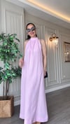 Pembe – Rahat Kalıp Yazlık Keten Elbise 
