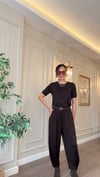 Premium Modal Kumaş Paça Pensli Şalvar Pantolon-Kahve