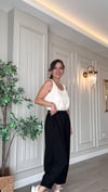 Premium Modal Kumaş Paça Pensli Şalvar Pantolon-Siyah