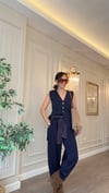 Premium Modal Kumaş Paça Pensli Şalvar Pantolon-Lacivert
