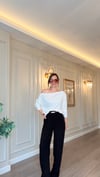 Siyah Dökümlü Palazzo  Kadın Pantolon