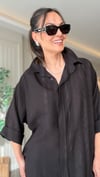 Siyah Oversize Kadın Gömlek