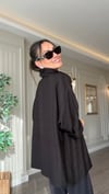 Siyah Oversize Kadın Gömlek