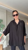 Siyah Oversize Kadın Gömlek