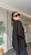 Siyah Oversize Kadın Gömlek