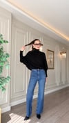 Taşlı Detaylı Likralı Mavi Jean