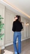 Taşlı Detaylı Likralı Mavi Jean