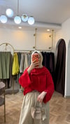 Fularlı bluz Kırmızı