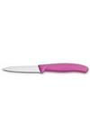 6.7636.L115 Soyma Bıçak 8 Cm Sıvrı Testere Agız Pembe
