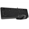 A4 TECH F1010 Q Türkçe USB Multimedya Gri 1600dpi Klavye+ Mouse