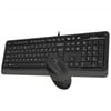 A4 TECH F1010 Q Türkçe USB Multimedya Gri 1600dpi Klavye+ Mouse