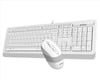 A4 TECH F1010 Q Türkçe USB Multimedya Beyaz 1600dpi Klavye+ Mouse
