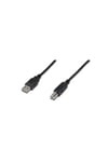 AK-300105-018-S 1.8m USB2.0 AE/BE siyah ka kablo