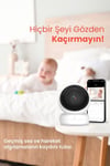 Akıllı Bebek Ev ve Güvenlik Kamerası: Wifi Destekli Çift Yönlü Konuşma 360 Derece Görüş