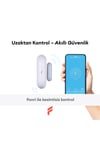 Akıllı Kablosuz Kapı Pencere Sensörü, Mobil Bildirim, Wifi, Uzaktan Takip, Google Asistan Ve Tuya