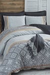 Asya Çift Kişilik Nevresim Takım Antrasıt 220X220
